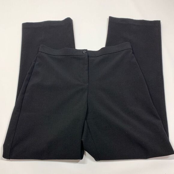 B1—David Dart Women's Mid-Rise Back Pleat Flat Front Dress Pants Black Size 10 - Picture 1 of 7